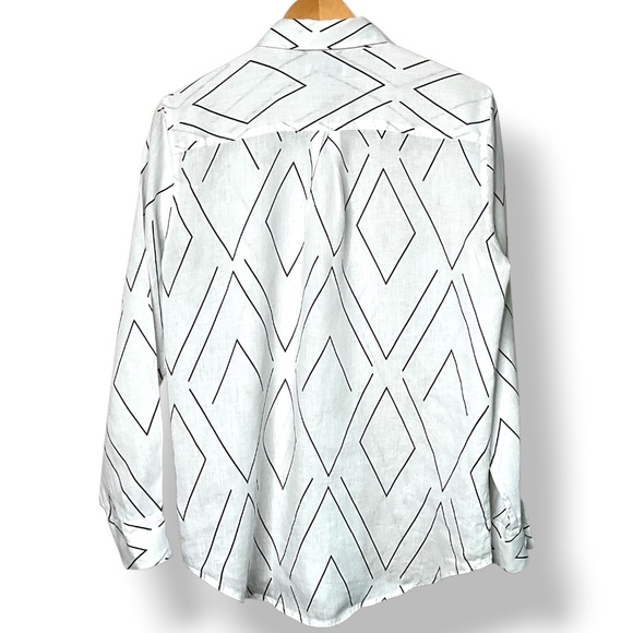 EQUIPMENT FEMME 100% Linen Essential Shirt Long Sleeve Button Front US Sz L - Picture 4 of 11